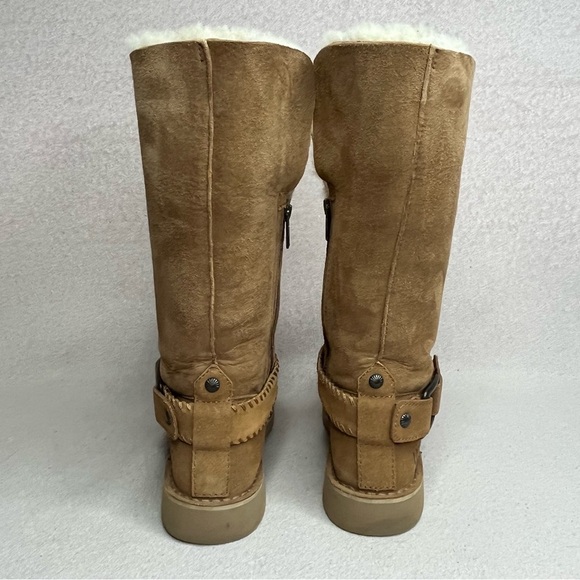 UGG Braiden Suede Tall Riding Boots-Brown/Tan-Women’s 5-Classic-Cozy-Winter-Boho - Picture 7 of 12